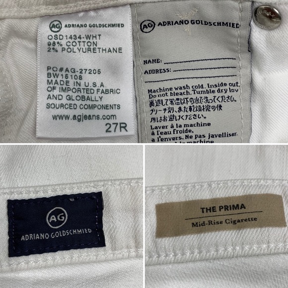 AG Adriano Goldschmied White Prima Cigarette Jeans - Picture 13 of 14
